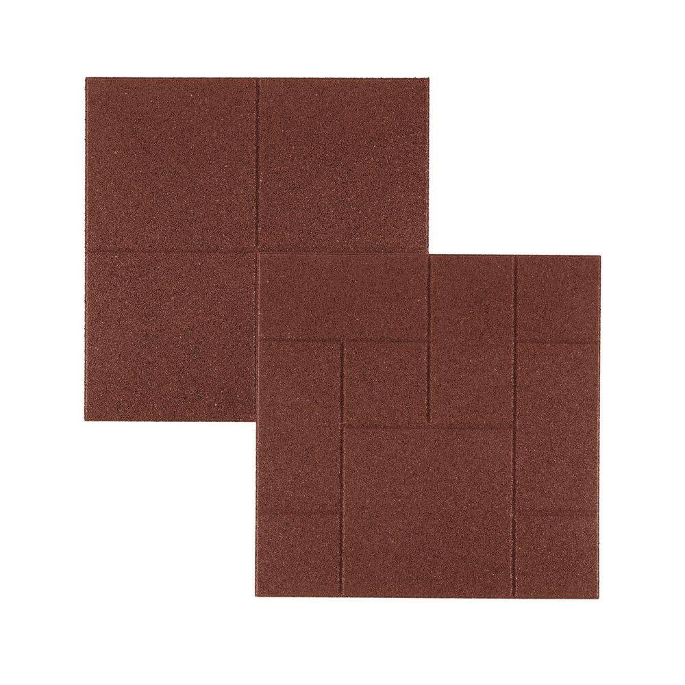 24 in. x 24 in. x 5/8 in. Red Dual-Sided Rubber Paver (4-Pack) price history on PriceWatchPro