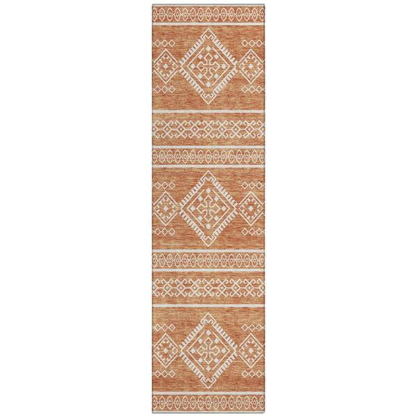 Addison Rugs Chantille Machine Washable Indoor/Outdoor Abstract ACN901 Copper 2 ft. 3 in. x 7 ft. 6 in. Area Rug
