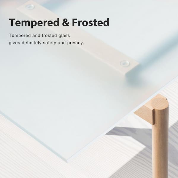 28 in. x 80 in. 3 Lite Frosted Glass White Finished Solid MDF Bi-Fold Door with Hardware Kit