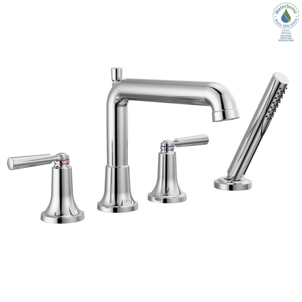 Delta Saylor Chrome Roman Tub Faucet with Hand Shower