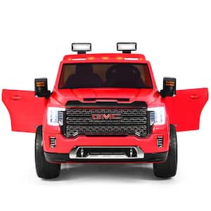 Red 12-Volt GMC Sierra Denali Powered Ride-On Car