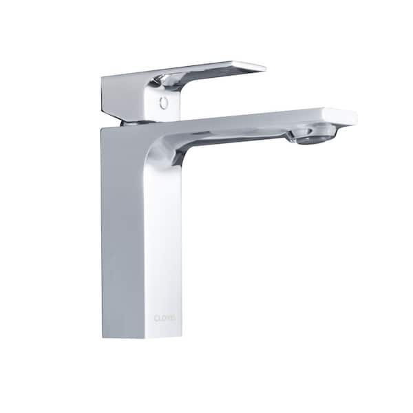 Tahanbath Modern Single Handle Single Hole Bathroom Faucet with Pop-Up Drain Included and Spot Resistant in Polished Chrome