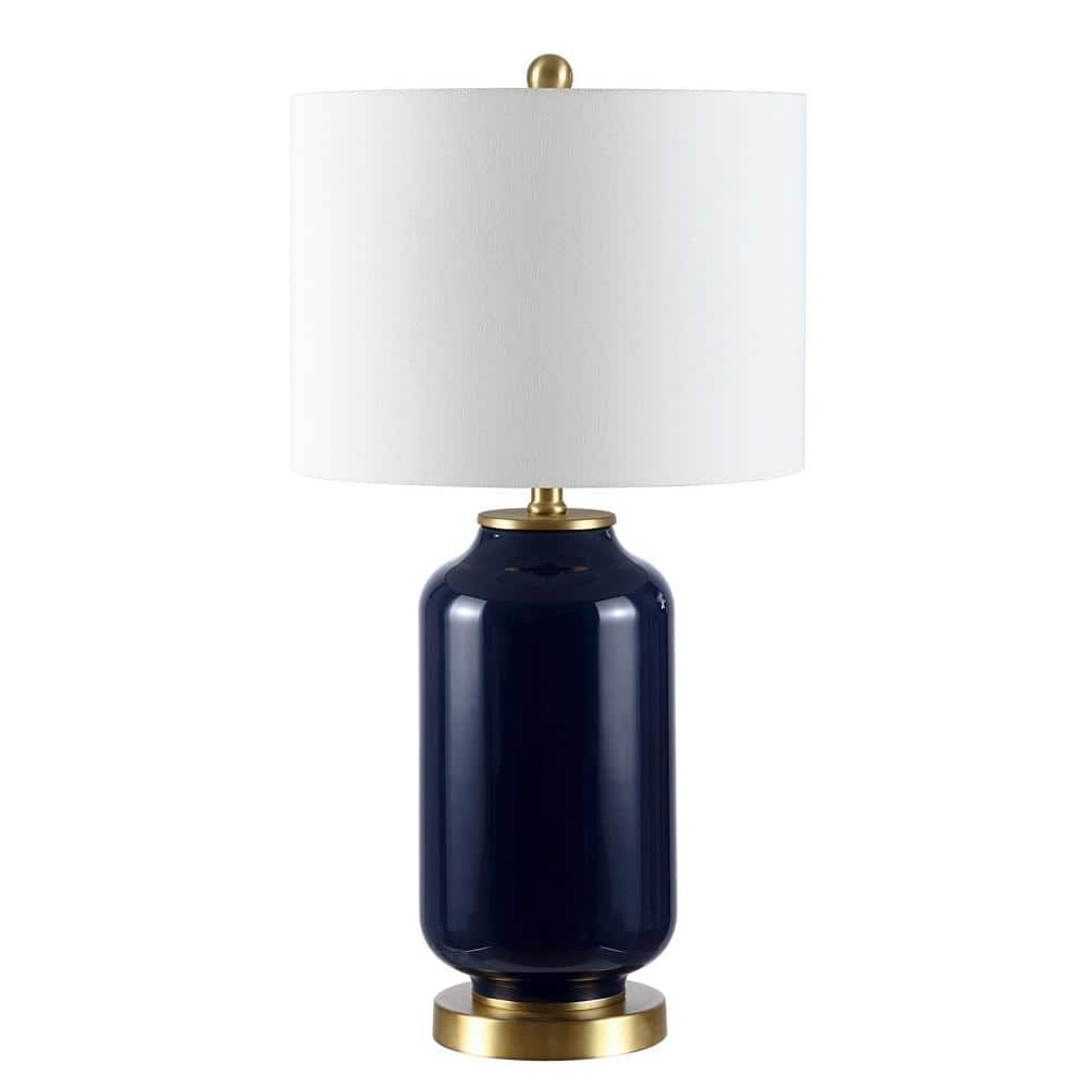 Safavieh Amaia 26 In. Navy Table Lamp With White Shade Tbl4285a - The 