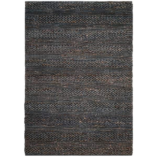 SAFAVIEH Natural Fiber Gray Doormat 2 ft. x 4 ft. Solid Color Area Rug