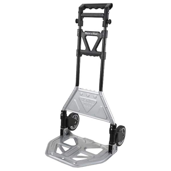 OLYMPIA PACK-N-ROLL 150 LB HEAVY DUTY FOLDING HAND TRUCK WITH LOAD SUPPORT AND 