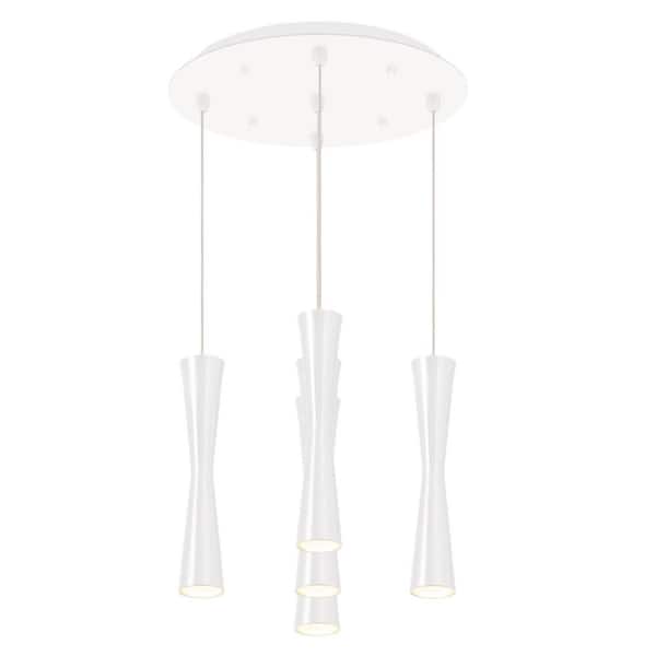 Robson 14-in White 5-Light Multi Pendant