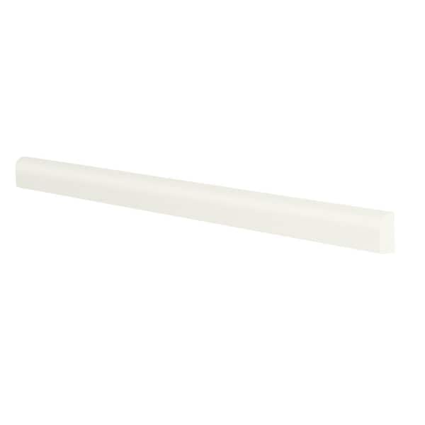 SIMPLY WOODMARK PRO Shaker Partial Overlay 94 in. W x 0.75 in. H Scribe Molding in Linen White