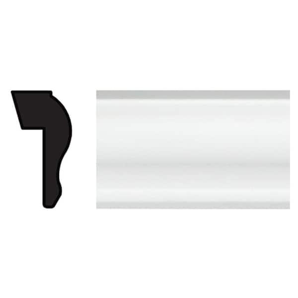 TRIMFINITY 9/16 in. x 1-1/8 in. x 96 in. Polystyrene White Cap Molding
