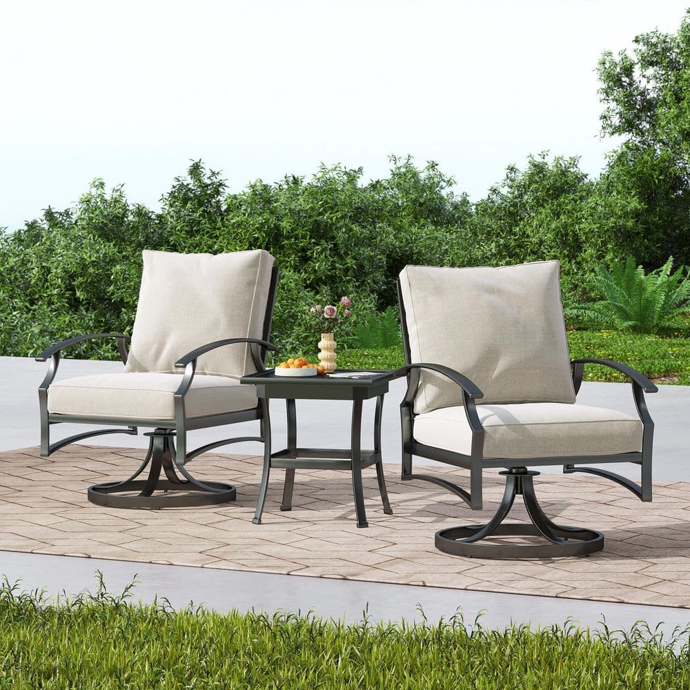 Have a question about Uixe 3-Piece Metal Swivel Outdoor