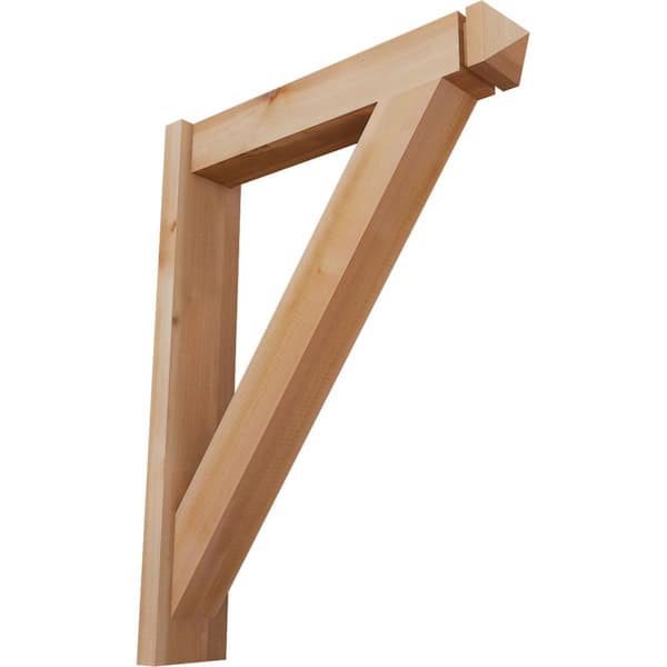 Ekena Millwork 6 in. x 34 in. x 26 in. Western Red Cedar Traditional Arts and Crafts Smooth Outlooker