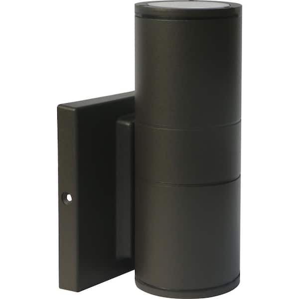 Architectural Bronze Indoor/Outdoor Hardwired Cylinder Sconce with Integrated LED