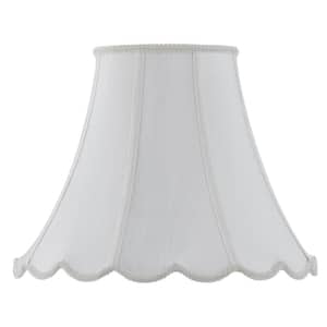 16 in. Egg Shell Vertical Piped Scallop Bell Shade