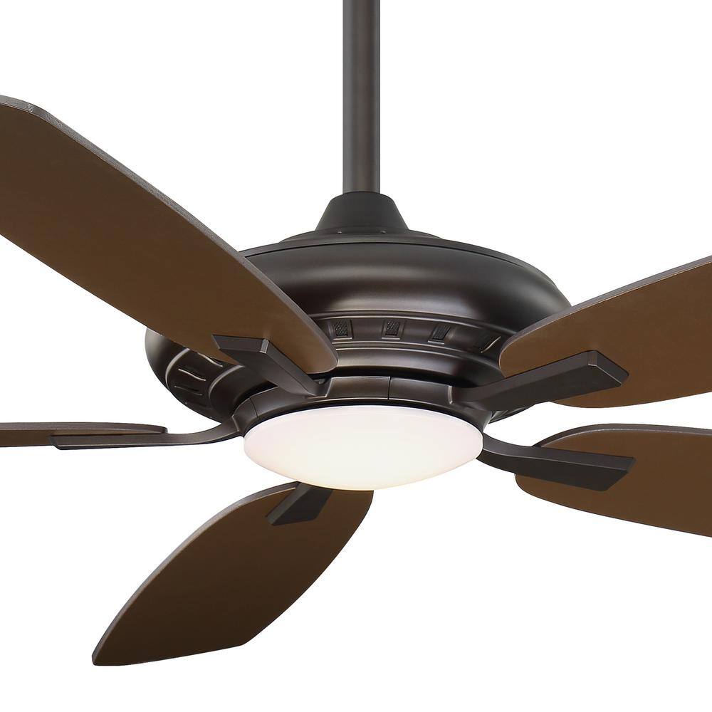 52-Inch Oil Rubbed Bronze LED Ceiling Fan with Remote and Light
