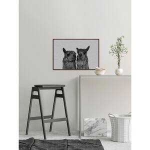 16 in. H x 24 in. W "Llama Couple" by Marmont Hill Framed Canvas Wall Art
