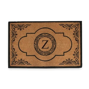 Abrilina Handcrafted 30 in. x 48 in. Entry Coir Double Door Monogrammed-Z Mat