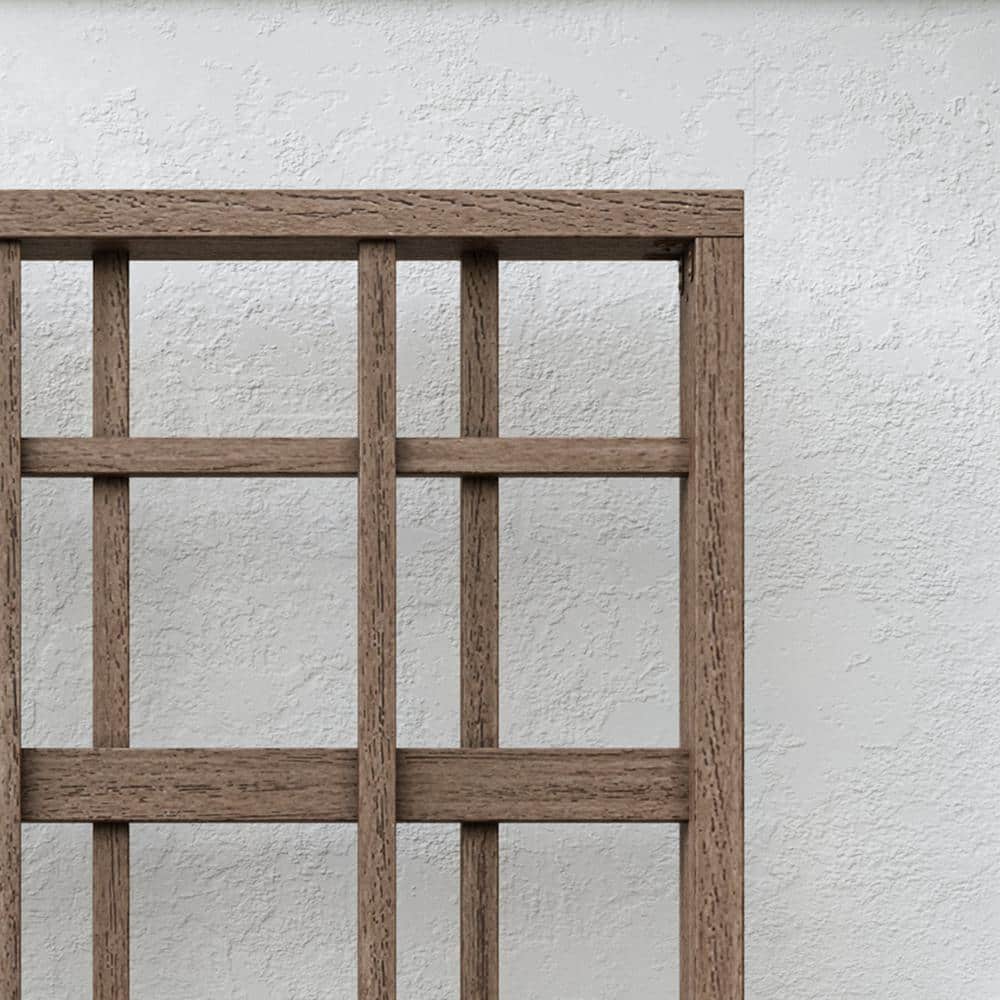 Espresso Brown 84'' H x 60'' W Modern Vinyl Garden Trellis