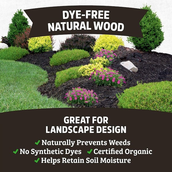 Organic Value 1 cu. ft. Black Bark Bulk Mulch Premium Moisture Control Blend with Organic Fertilizer Pallet (60-Pack)