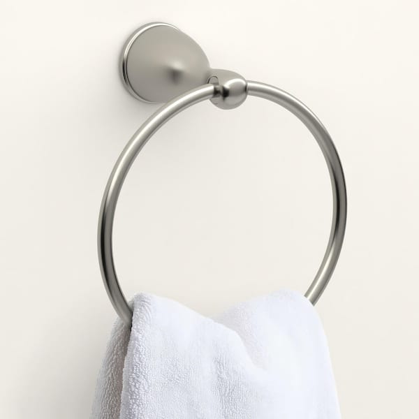 Builders Wall Mounted Towel Ring in Spot Resistant Brushed Nickel