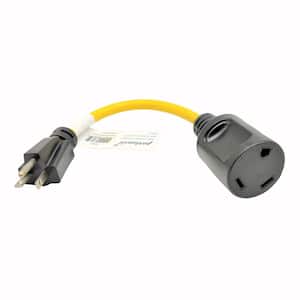 1 ft. 12/3 Household Regular 20 Amp 3-Prong 5-20P Plug to RV 30 Amp 3-Prong TT-30R Adapter Cord(NEMA 5-20P to TT-30R）