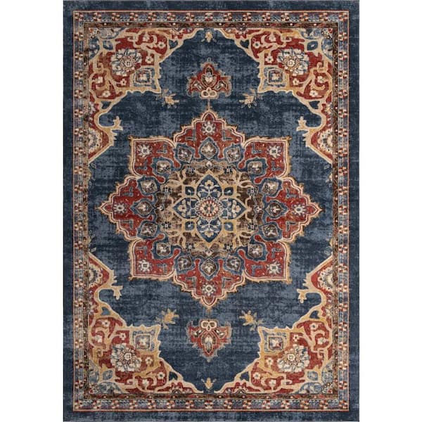 Unique Loom Utopia Helios Dark Blue 10' 0 x 14' 0 Area Rug