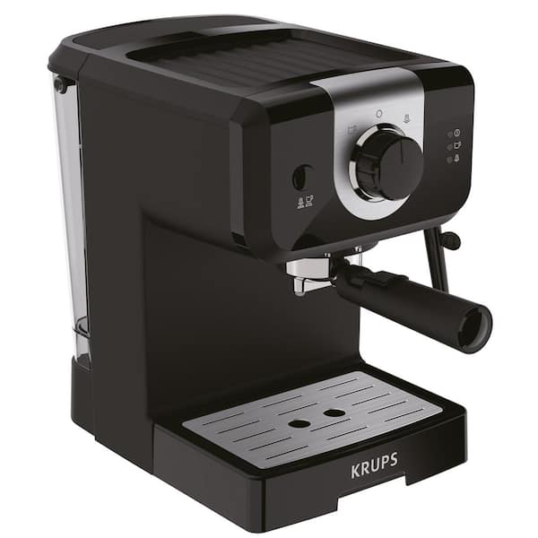 Krups 2-Cup Black Cappuccino Latte Espresso Machine Opio With Adjustable  Manual Settings XP320850 - The Home Depot