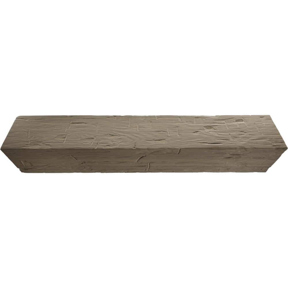 Rustic Taupe Hand Hewn Faux Wood L-Beam, 8ft