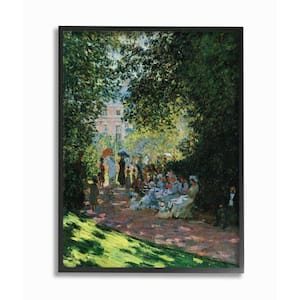 "Parisians In Parc Classical Painting Style" by Marcus Jules Framed People Wall Art Print 24 in. x 30 in.