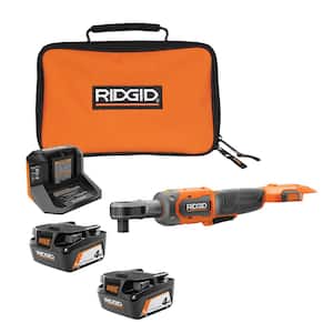 18V Brushless Cordless 1/2 in. Ratchet with (2) 4.0 Ah Batteries, Charger, and Bag