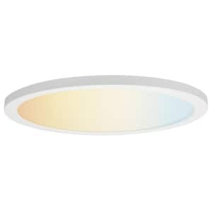 12 in. White Selectable CCT Dimmable Flush Mount Integrated LED Light Fixture (1-Pack)