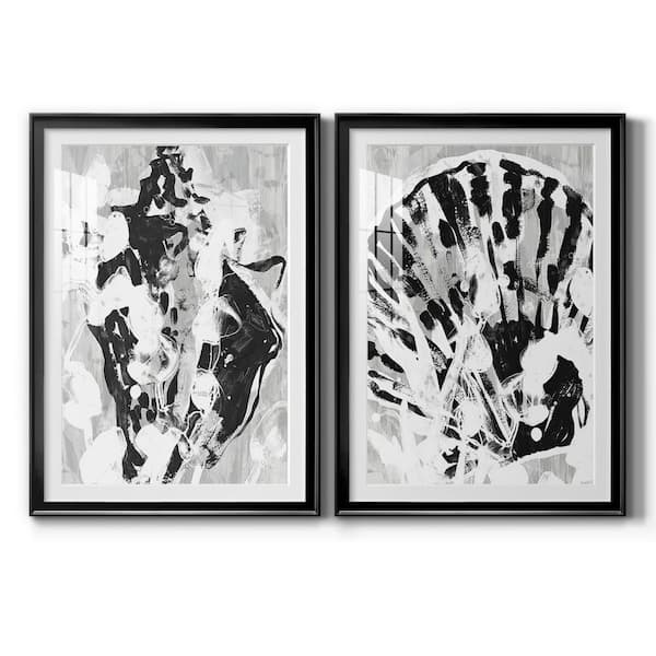 Wexford Home Ocean Inkblot I by Wexford Homes 2-Pieces Framed Abstract Paper Art Print 36.5 in. x26.5 in.