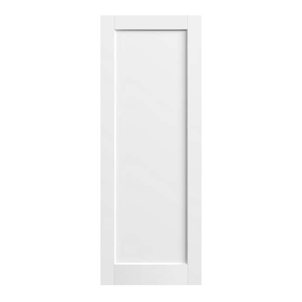 TENONER 30 in. x 80 in.1 Panel MDF, White Primed Wood, Pre-Finished Door Panel Interior Door Slab