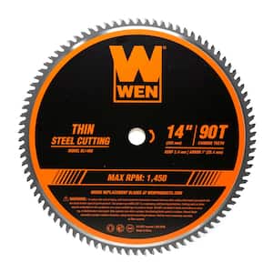 14 in. 90-Tooth Carbide-Tipped Professional Metal Saw Blade for Thin Steel Cutting