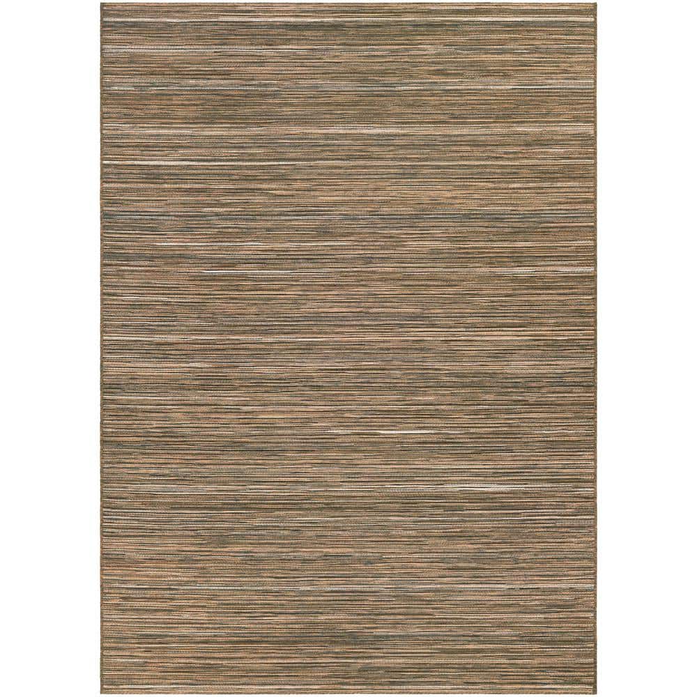Cape Hinsdale 3'11" x 5'6" Brown-Ivory Flatwoven Wool-Blend Rug
