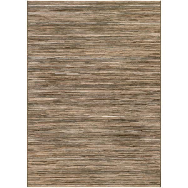 Cape Hinsdale Brown-Ivory 4 ft. x 6 ft. Indoor/Outdoor Area Rug