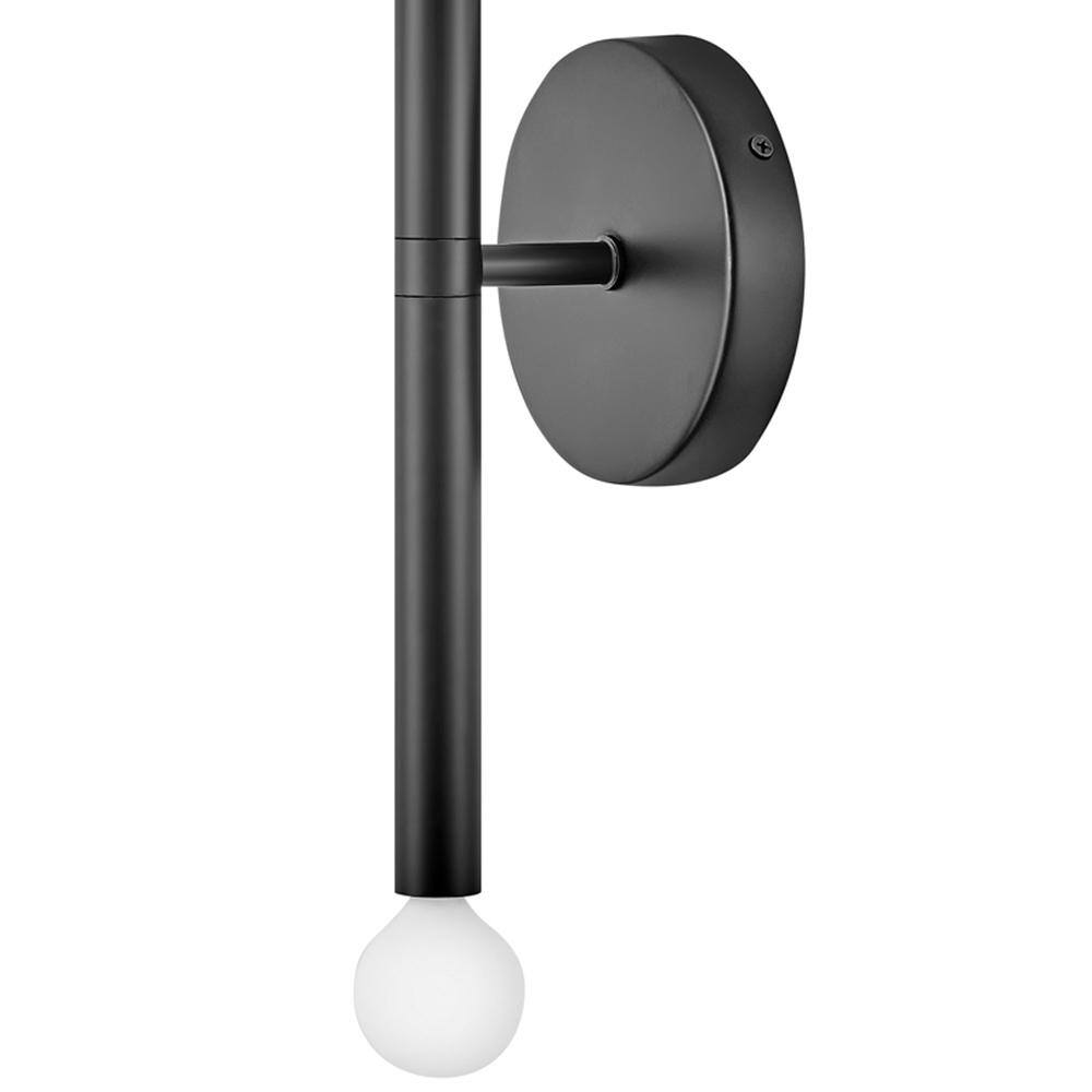 Millie 14" Black Steel Dimmable Cylinder Wall Sconce