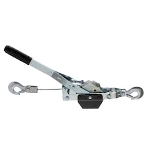 Small Frame, Single Line, 2,000 lbs. Come Along Cable Puller, 12 ft. Reach