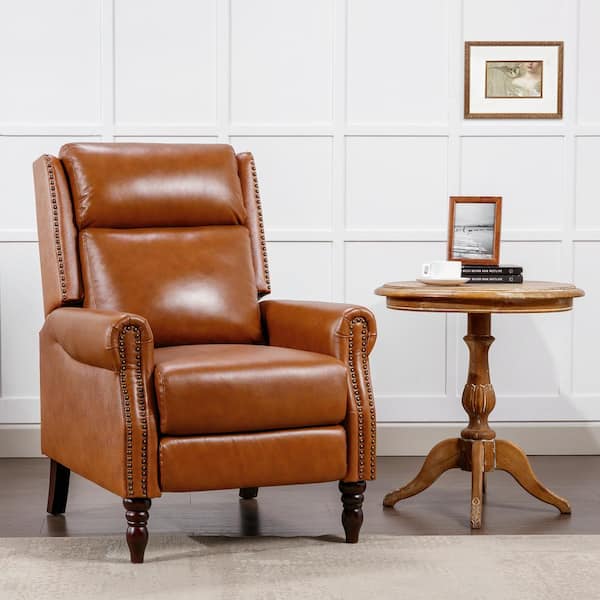 Rhys Mid-Century Leather Recliner