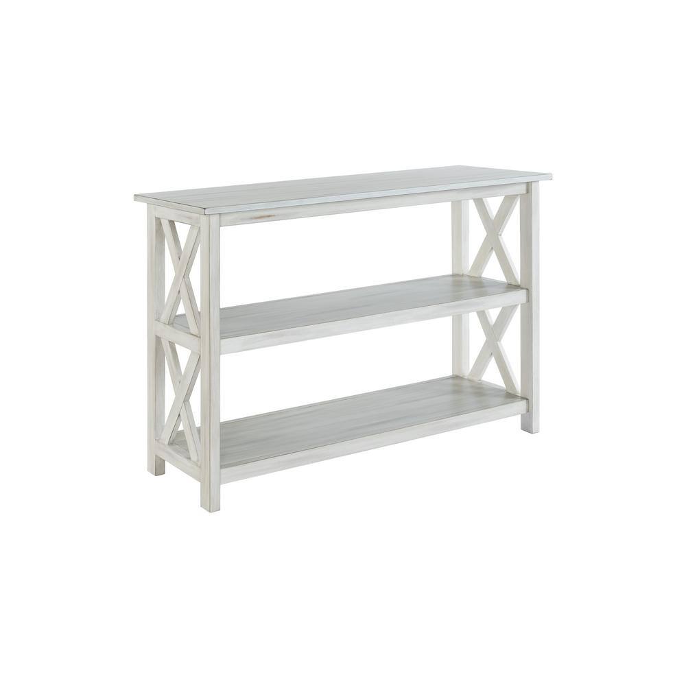 Jamestown Antique White 42" Wood Entryway Table with Storage