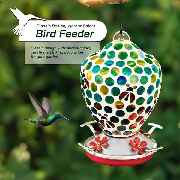 Gymax Outdoor Wild Bird Feeder Weatherproof House Design Garden Yard Decoration Blue Gymax Outdoor Wild Bird Feeder Weatherproof House Design Garden Yard Decoration Blue
