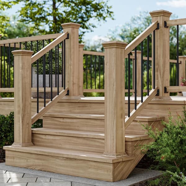 Deckorators 26 in. x .75 in. Textured Black Aluminum Round Classic Baluster (100-Pack)