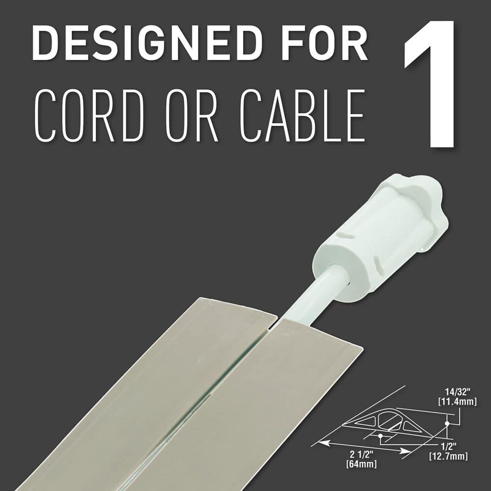 Ivory 15 ft Low Profile Cable Protector with Adhesive