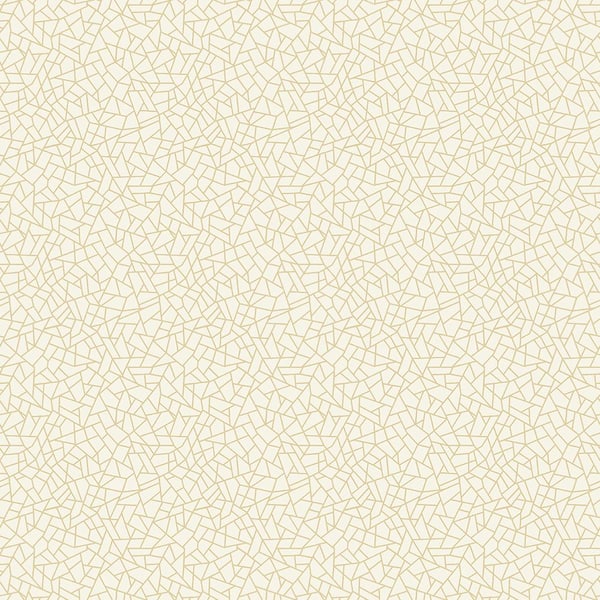 Unbranded Metallic FX Gold and Beige Geometric Shards Non-Woven Wallpaper Sample