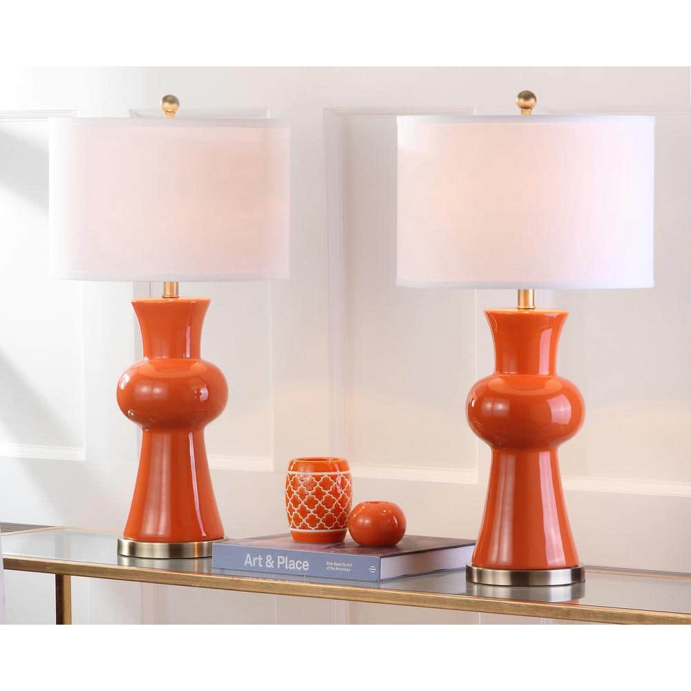 Trent 30" Silver Traditional Table Lamp with Cotton Shade