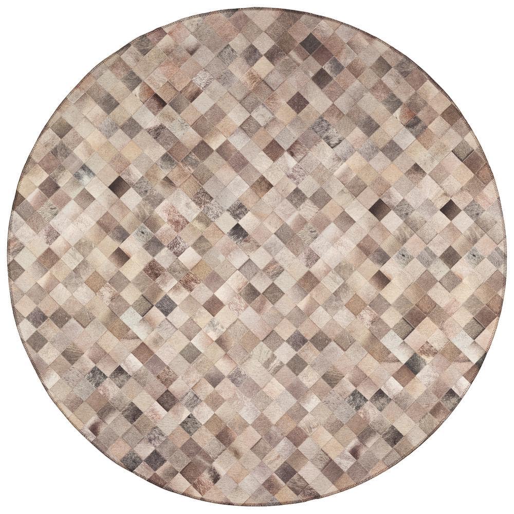 Laredo Grey 8 ft. x 8 ft. Indoor/Outdoor Washable Rug