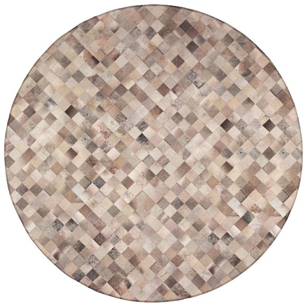 Laredo Grey 8 ft. x 8 ft. Indoor/Outdoor Washable Rug