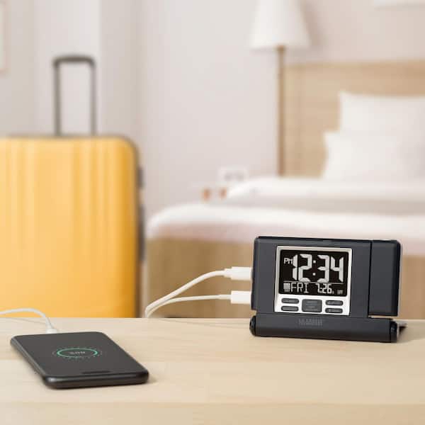 La Crosse Technology Digital Travel Projection Alarm with Fold out