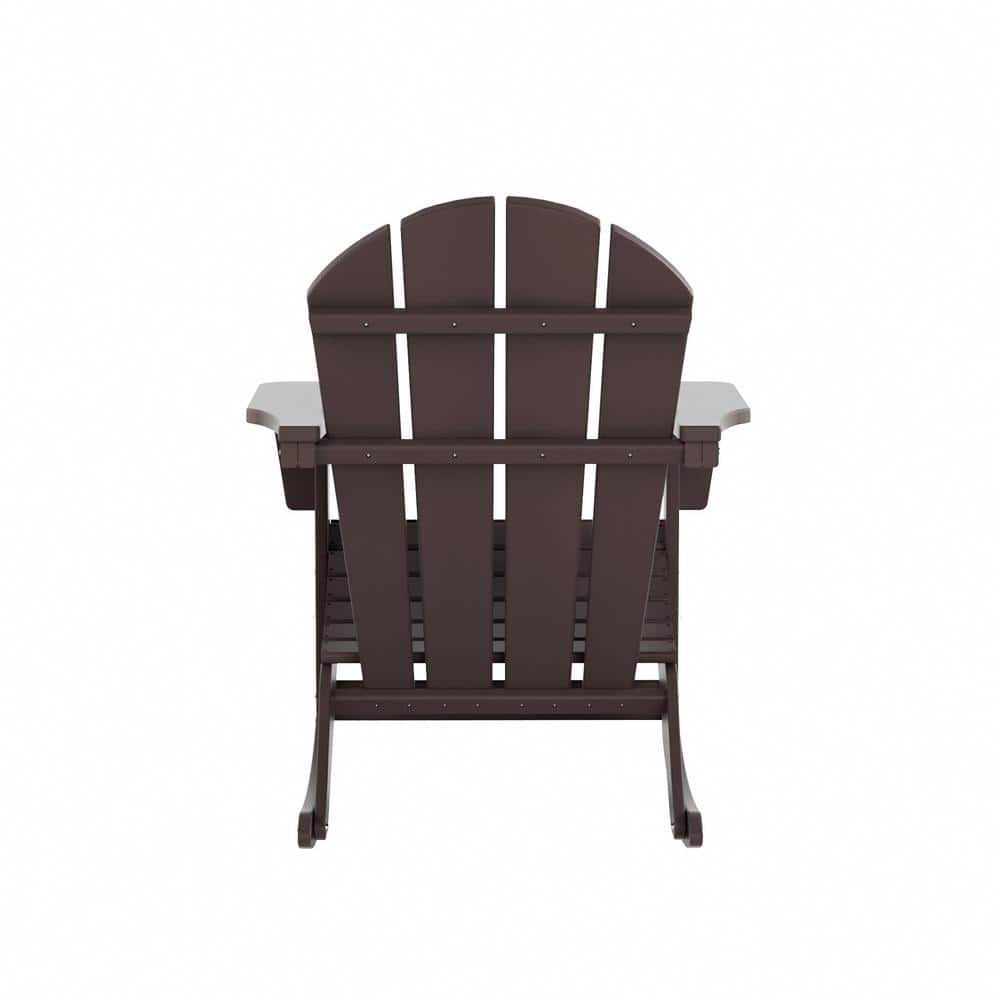 Laguna Dark Brown Eco-Friendly Poly Adirondack Rocking Chair