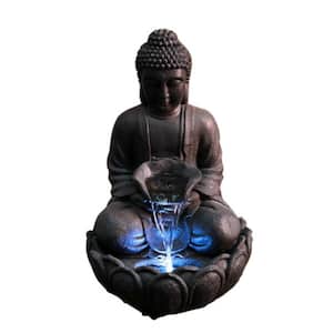 Meditating Buddha Waterfall Fountain With LED