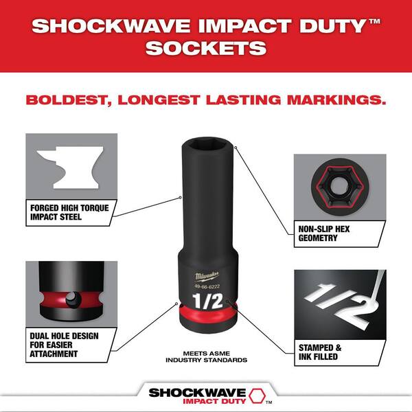 Milwaukee SHOCKWAVE Impact Duty Titanium Drill Bit Set W/1/2 in. Drive SAE Deep Well Impact Socket Set (41-Piece)