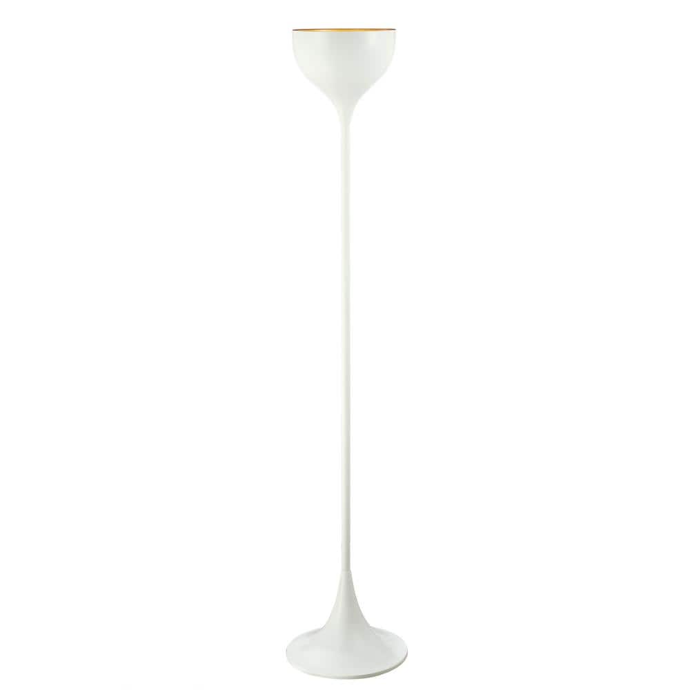 Joyce 69.5" White Metal LED Arc Floor Lamp